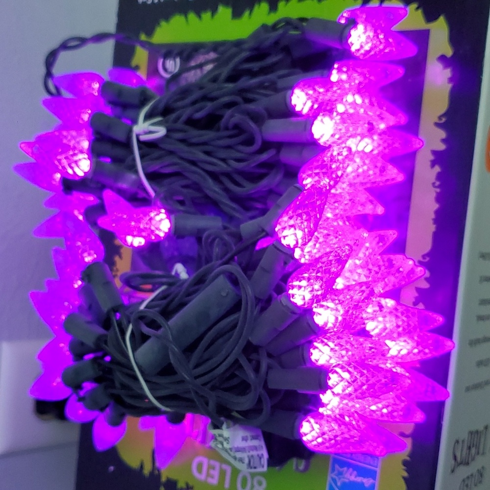 LIGHTS | 80ct LED C6 Halloween Lights Purple